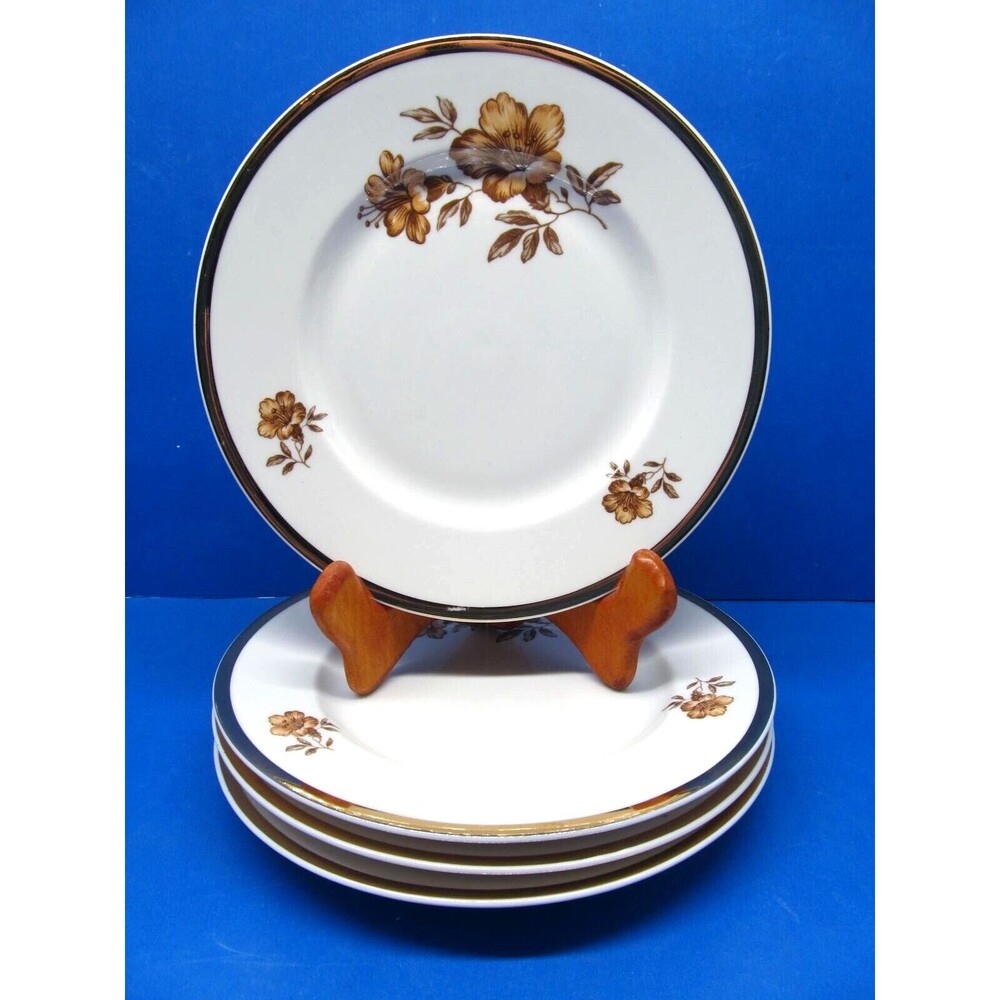 Arabia Finland Myrna  6 7/8" Dessert Bread Appetizer Plates Bundle of 4